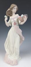 Vintage Lladro Autumn Romance Figurine 6576 Woman with Fruit & Flowers Lady picture