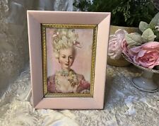 Marie Antoinette, Vintage Wood Frame, Pink Chalk Painted, Framed Print picture