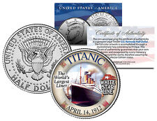 1912 TITANIC * Worlds Largest Ship * U.S. MINT KENNEDY HALF DOLLAR COIN with COA picture