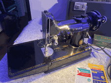 1953 Singer Featherweight Model 221-1 Sewing Machine w/Case + Attachments picture