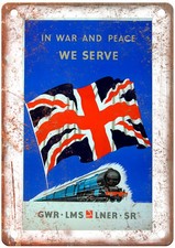1940 Vintage GWR LMS LNER Railroad Retro Look Metal Sign ZL398 picture