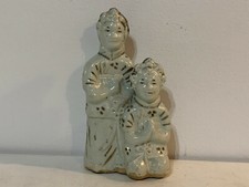 Antique Likely Staffordshire Pottery Figurine of 2 Figures w/ 1 Kneeling picture