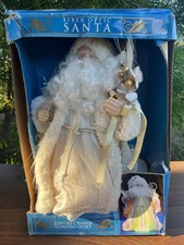 intage Fiber Optic Santa Claus Figurine - Color Changing Christmas Decor - Boxed picture