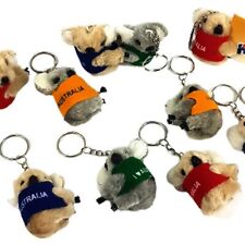 36 Australian Souvenir Keyrings Australia Plush Koala Clip On Key Ring Bulk  picture