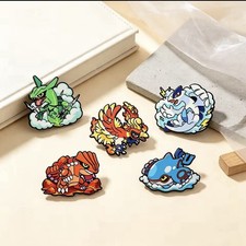 Pokemon Enamel Pin Lot of 5 Legendary Rayquaza Groudon Kyogre Lugia Ho-Oh NEW picture