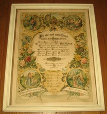 Vintage Framed German House Blessing picture