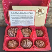 Oklahoma Rose Rocks: Carton of 6 Natural Barite Rosette Minerals picture