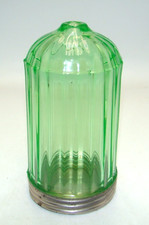 Jeannette Green Depression Glass Bullet Sugar Shaker picture