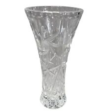 Lenox Fine Crystal Cut Glass Small Bud Vase Star & Fan Pinwheel 6