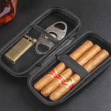 Portable Cigar Case Travel Pouch for Cigars Cutter Lighter Storage Smoking Box* picture