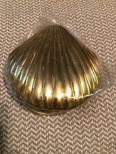 Solid Brass Scallop Shell Door Knocker Beach Decor Seashell Doorknocker-NEW picture