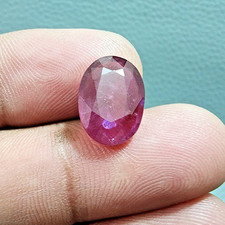 Excellent A+ Blood Red Ruby Faceted 6.27 Crt Oval Cut Gemstone Jewelry For Ring picture