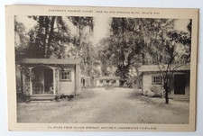 VTG 1935 OCALA FL Postcard Advertising EASTMAN'S TOURIST COURT CABINS picture