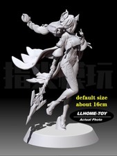 Game GS Shenhe Standing take a lance Beauty girl Resin 3D Print GK Kit Figure picture