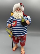 Santa’s Workshop Buffet Beach Santa Claus 15” Tropical Parrot Christmas Decor picture