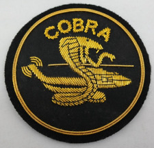 Vintage AH-1 Cobra Attack Helicopter Shoulder Crest Bullion Patch Black & Gold picture