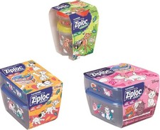 Disney Characters Ziploc Containers Storage Containers Limited Quantity set of 3 picture