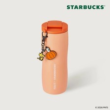 Starbucks Korea x Peanuts 2026 SS Pumpkin Peanuts Flowline Tumbler 473ml picture
