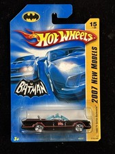 Hot Wheels 2007 New Models 1966 TV Series Batmobile 15/180 Diecast Car NIB picture