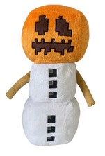 Minecraft Snow Golem Plush Pumpkin Snowman Mojang Jinx  12” Stuffed Animal Toy picture
