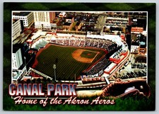 Canal Park Akron Ohio Aeros AA Baseball Indians Continental Postcard 4x6 Unused picture