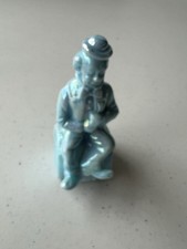 Vtg 1982 Mosser Glass Clown Alley Figurine, 'Poko' Blue Opalescent picture