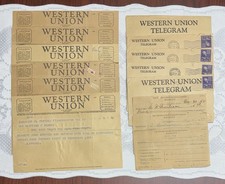WWII Western Union Telegram Lot Soldier Discharge Receipts Envelopes 14pc picture