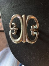 LARGE VTG NATIVE AMERICAN  STERLING SILVER CUFF (no marks) 84 grams of sterling picture