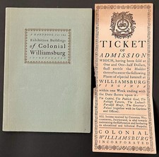 Vintage 1937-38 Handbook Exhibition Buildings Colonial Williamsburg VA Tickets picture