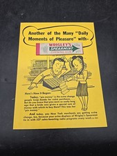 Vintage WRIGLEY'S CHEWING GUM SAMPLER From the 1930's With Original Gum Piece picture