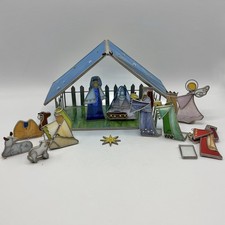 Ganz Stained Glass Nativity 11 Piece Set  Christmas Decor Holy Family Wise Men/c picture