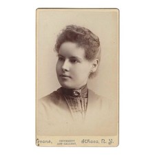 Antique CDV Photo Woman Victorian Portrait University Art Gallery Ithaca NY picture