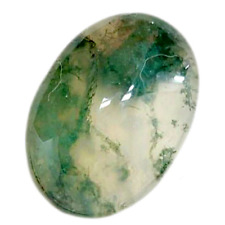 Natural Moss Agate Palm Stone Green Rock Crystal Healing Reiki Polish Worry Ston picture