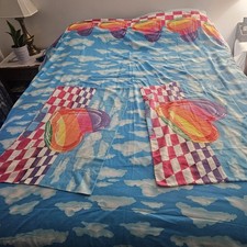 Vintage 1987 Lisa Frank Twin Sheet 2 Pillowcases Stevens Made USA Colorful 80s picture