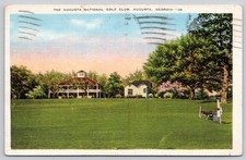 Augusta Georgia GA National Golf Club Clubhouse Postcard c1940s picture