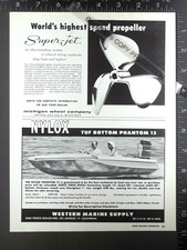 1964 ADVERTISEMENT for Nylox Phantom 15 ski speed & Super-jet propellers, boat picture
