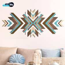 3 Pcs Wooden Western Aztec Wall Decor Southwestern Native American Decor picture