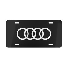 Audi Logo Front License Plate Tag Vanity Style - NEW picture