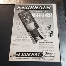 1962 Federal Cartridge Advertisement Vintage 1960s Ammunition Print Ad picture