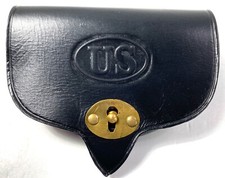 INDIAN WAR US UNION M1874 DYER .45-70 AMMO POUCH-BLACK LEATHER picture
