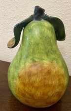 Large Vintage Majolica Resting Pear Fruit picture