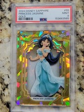 2024 Topps Chrome Disney Sapphire Jasmine #55 PSA 9 Aladdin Gold 9/50 picture