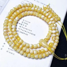 8x10mm Beeswax Amber 108 Bead Mala Prayer Necklace Chicken Yellow Bracelet picture