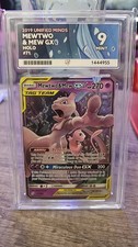 Pokémon TCG Mewtwo & Mew GX 71/236 Tag Team Holo Card Unified Minds Ace 9 MINT picture