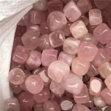 1/2lb Bulk Lot Rose Quartz Tumbled Cube Stone Crystal Healing Love Stone 12-15pc picture