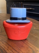 Vtg Dobbs Gray Ceramic Hat w/Original Plastic Case - Salesman Sample Advertising picture