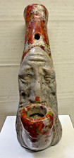 Org Vintage Earthworks Old Man Wizzard Ceramic Tobacco Bong Waterpipe Signed picture