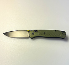OD Green Crossbar Lock Pocketknife Drop Point Plain SS Green/Black Clip picture
