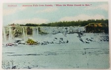 Vtg Niagara New York Niagara Falls American Falls View from Canada In Winter  picture