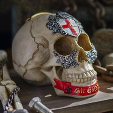 Ebros Knights of The Round Table King Arthur Skulls Sir Galahad Skull Figurine picture